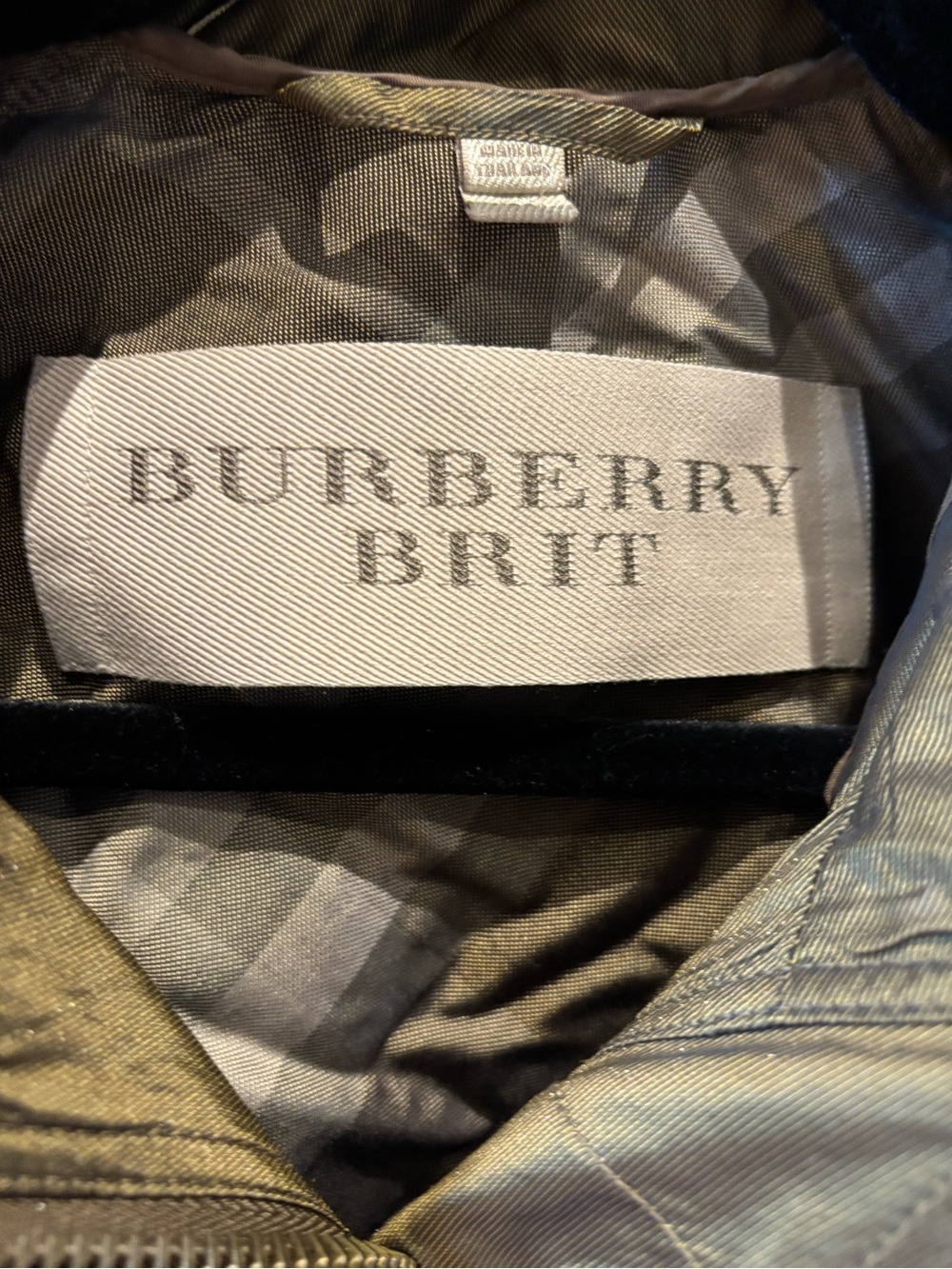Burberry Brit Women's Olive Green / gold sheen Lightweight utility jacket - Picture 3 of 16